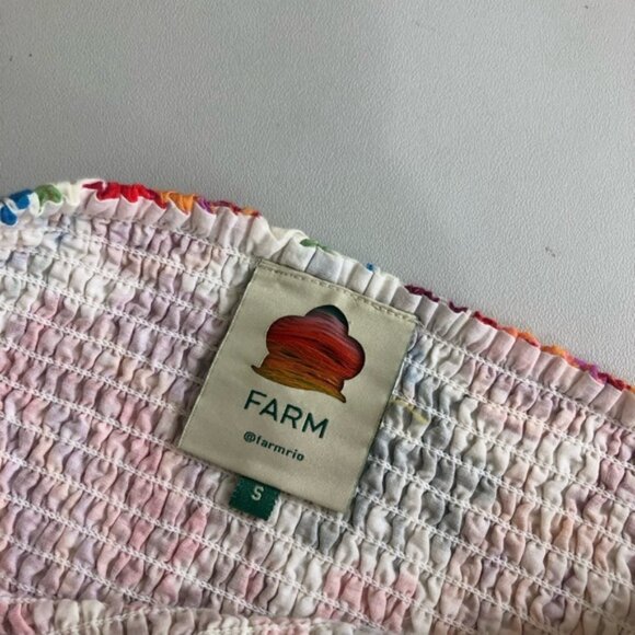 Farm Rio Spring Bananas Ruched Mini skirt size small - Picture 9 of 11